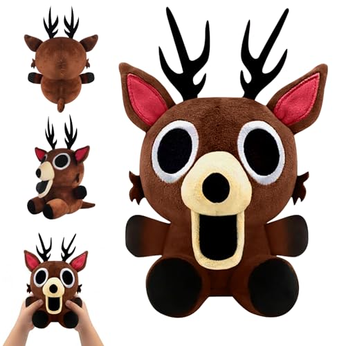 LUNULE 99 Nächte im Wald Plüschtier Weiches Hirsch Kuscheltier aus dem Spiel 99 Nights in the Forest großes Sammlerstück kuscheliges Geschenk für Kinder Jungen und Mädchen Geburtstag oder Halloween