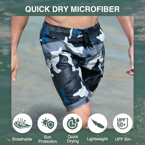 Image of Kanu Surf Men's Big Viper Extended Size Stripe Swim Trunk