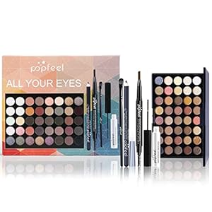 Joyeee All in One Makeup Kit For Teenager Girls, Full Starter Makeup Kit for Women Beginners Includes Eyeshadow Palette, Eye Brush, Mascara, Eyebrow Pencil, Eyeliner Pencil
