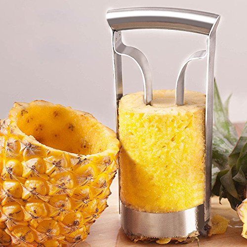 Zreal - Cortador de piña, de acero inoxidable, cortador de piña, herramientas de cocina