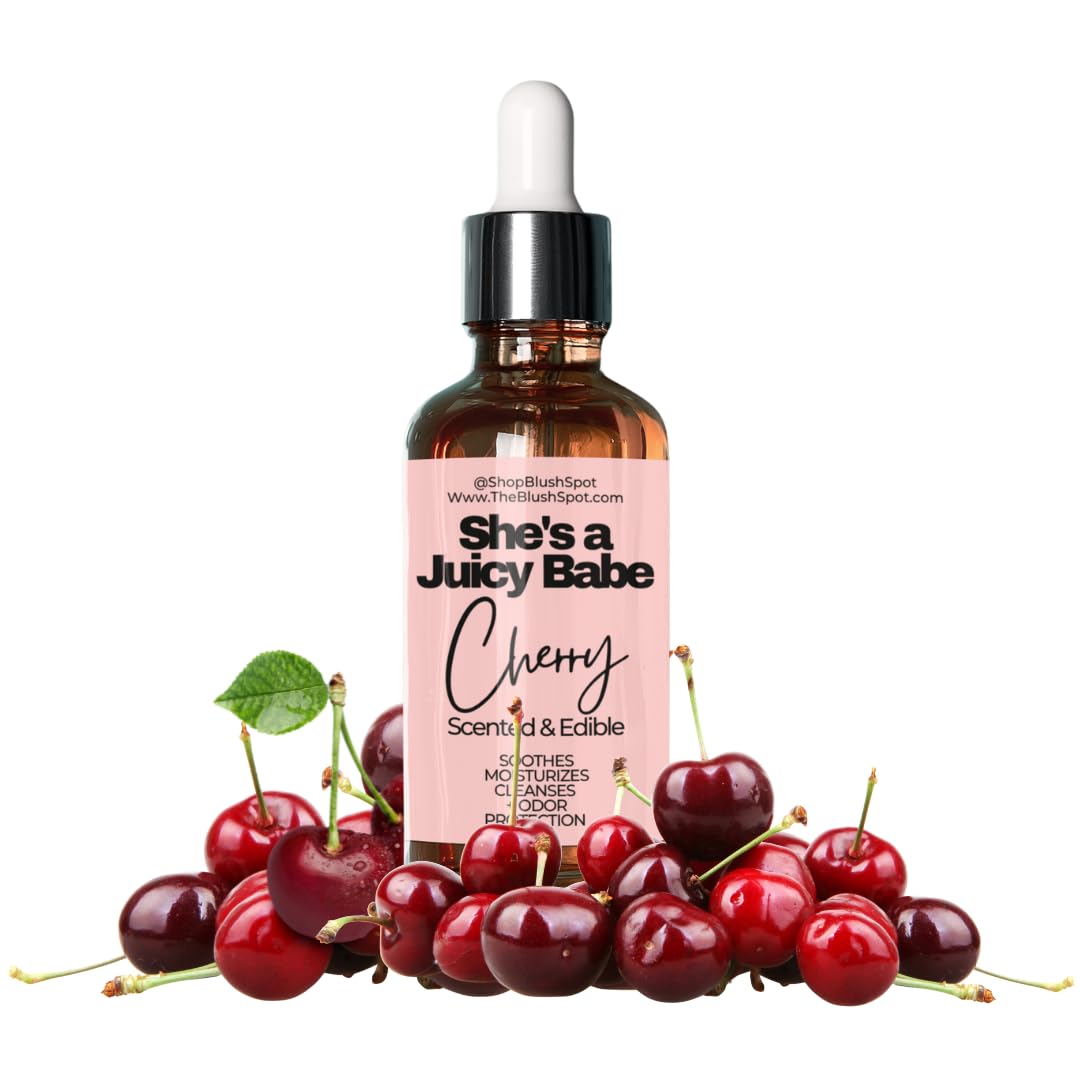 Cherry Yoni Oil for Women – Natural Feminine Care for pH Balance, Ingrown Hair Prevention & Moisturizing – Sweet Scented Intimate Oil NO Flavor