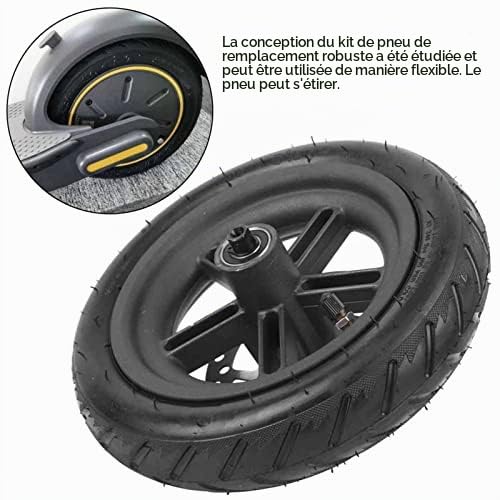 Alomejor Roue Scooter arrière, Absorbant Chocs Confortable Frein Disque 120mm Durable kit Remplacement for déplacement Urbain Loisirs Usage Quotidien