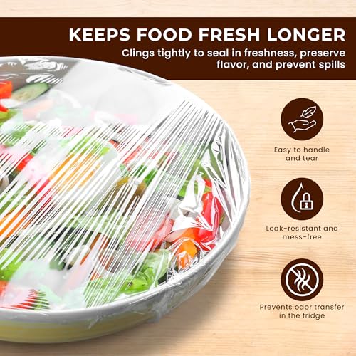 Image of Robustt 200 Meter x 12 Inches Bio Food Wrap Cling Film for Food Wrapping (Pack of 2) | Keeps Food Fresh Eco-Friendly Transparent Wrapping roll | Ideal Cling Film for Food Wrapping