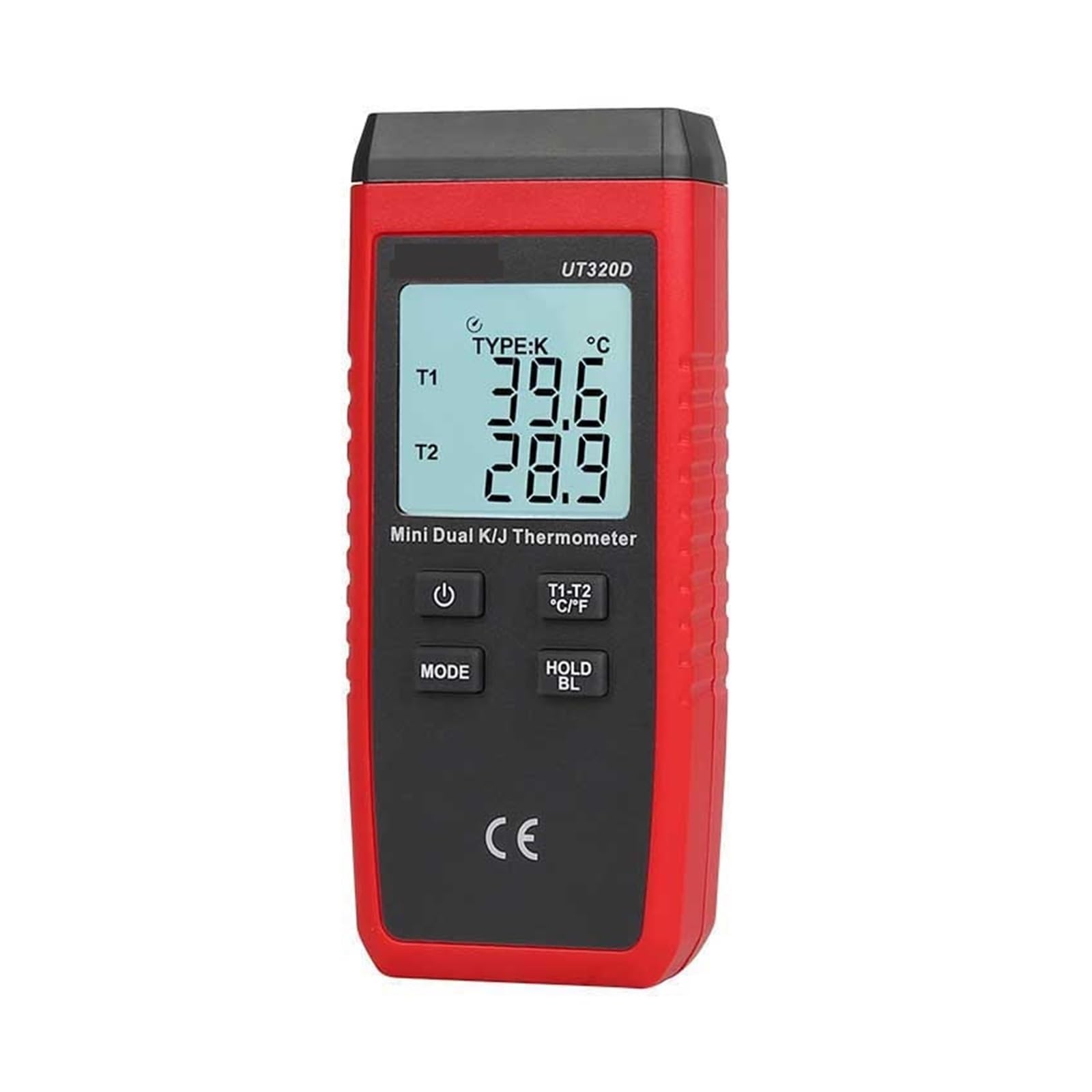Mini termómetro digital de doble canal UT320D | Medidor de temperatura KJ