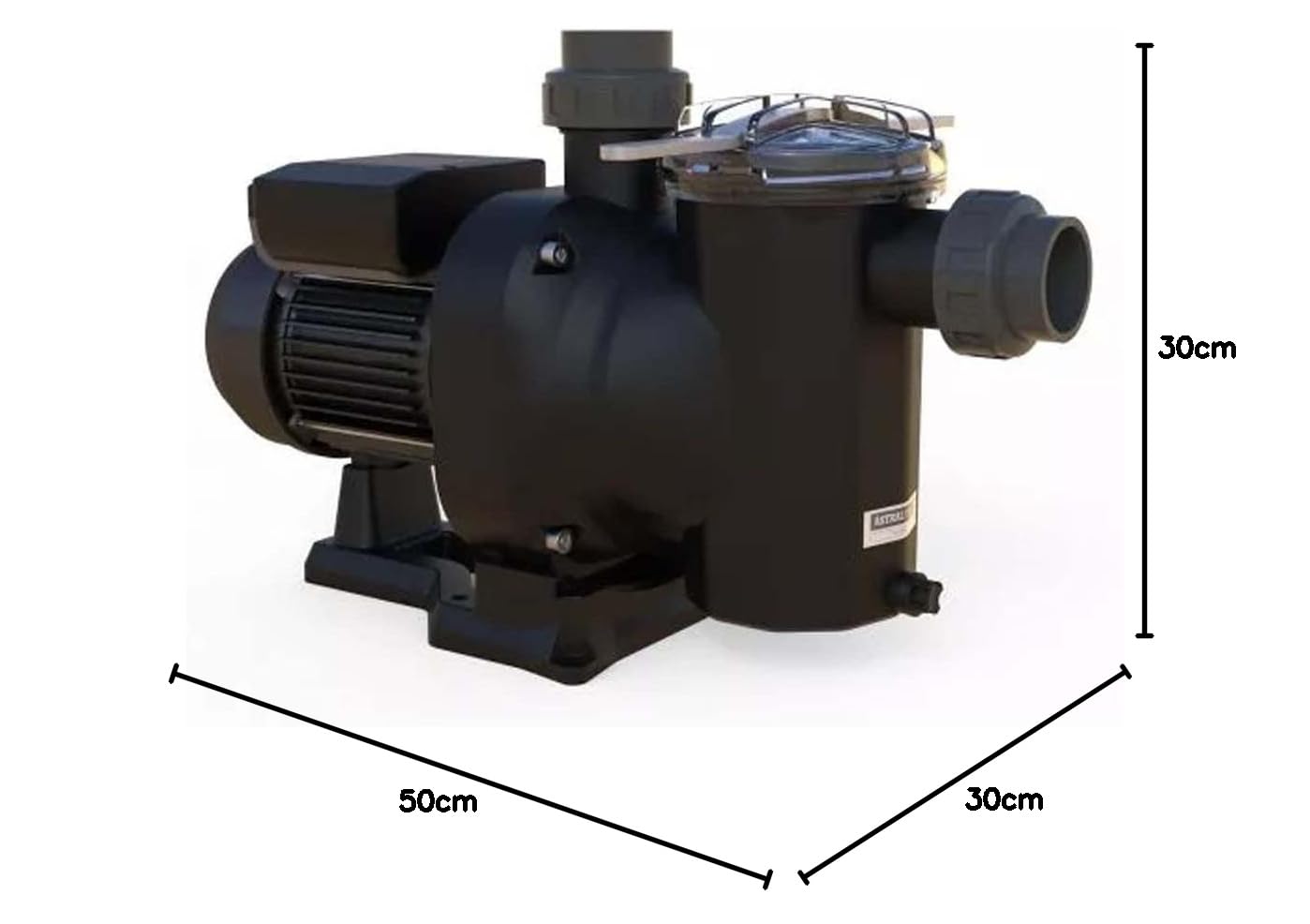 Bomba de piscina Sena 1 cv - Bomba de agua monofásica - Compacta y autocebante - Capacidad (l/h): 14,000 - Astralpool