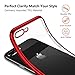 TORRAS Crystal Clear iPhone 8 Plus Case/iPhone 7 Plus Case, [Anti-Yellowing] Soft Silicone TPU Cover Slim Thin Gel Phone Case for iPhone 7 Plus/8 Plus, Red
