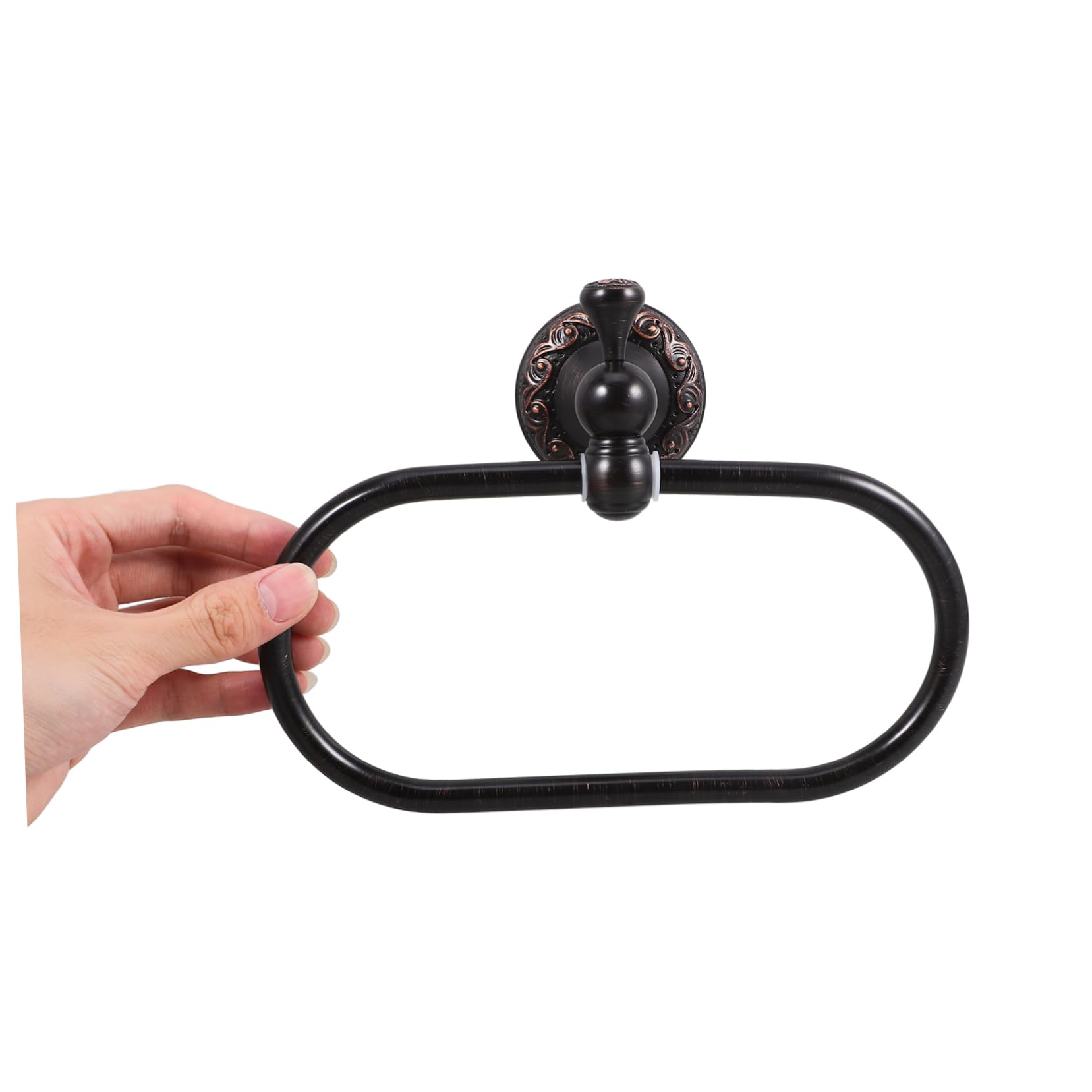 Homoyoyo Anello Portasciugamani in Rame Portasciugamani a Forma Ellittica da Parete per Bagno Appendi Asciugamani Design Moderno per Casa e Cucina
