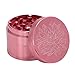 DCOU Premium Grinder Cruncher Bruchfester Aluminium Grinder Crusher Gewürze Schleifer mit Blumen auf dem Deckel Magnetisch Ø55mm Metall Spices Grinder 4 Teilig