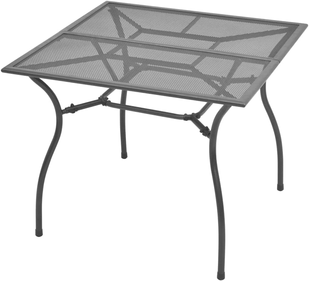 vidaXL Dining Set Anthracite Steel with e-Coated and Powder-Coated Finish