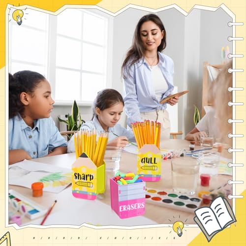 Image of DoubleFill 3 Pcs Sharp Dull Pencil Holder,Cute Circle