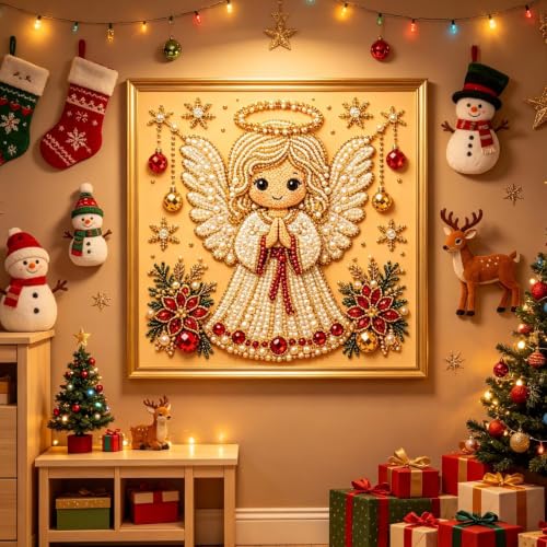 Decoraciones de arte con perlas para pared que transforman tu salón este invierno 3