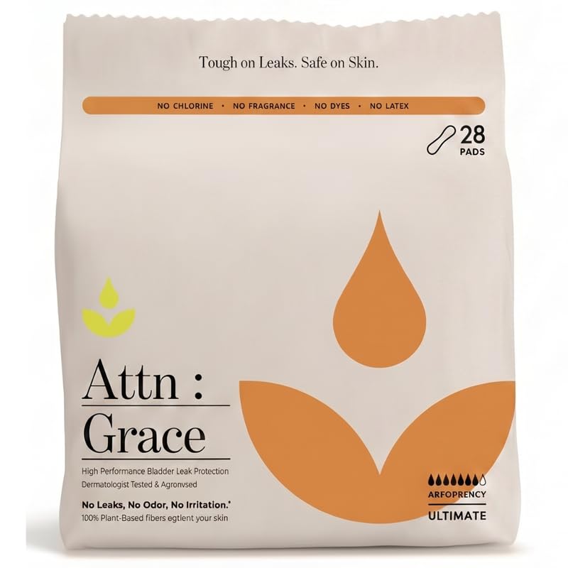 Image of Attn: Grace Ultimate Incontinence Pads for Women - Plant-Based, 28 Count