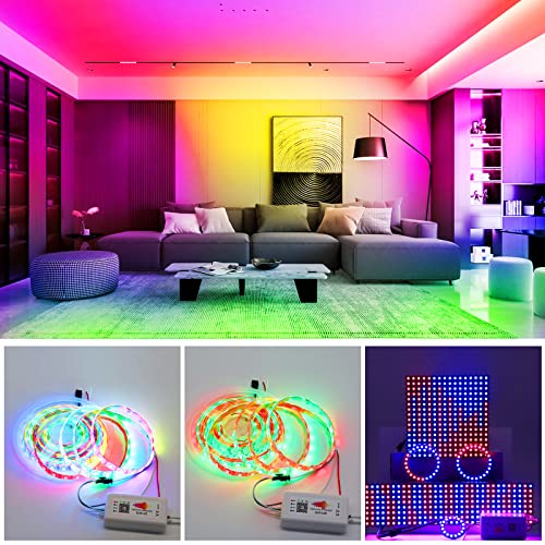 Image of SP107e LED Controller, Music-Sync RGB Pixel Controller for WS2812b /Ws2811 /SK6812 LED Strips & Screen Lighting, APP-Controlled Smart System with Real-Time Audio Effects