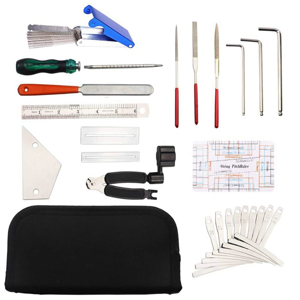 Elektryczne struny gitarowe Konserwacja gitary zestaw narzędzi narzędzia String Organizer String Action Ruler Gauge narzędzie pomiarowe HEX klucz zestaw plików Fin Nylon klasyczne struny gitarowe