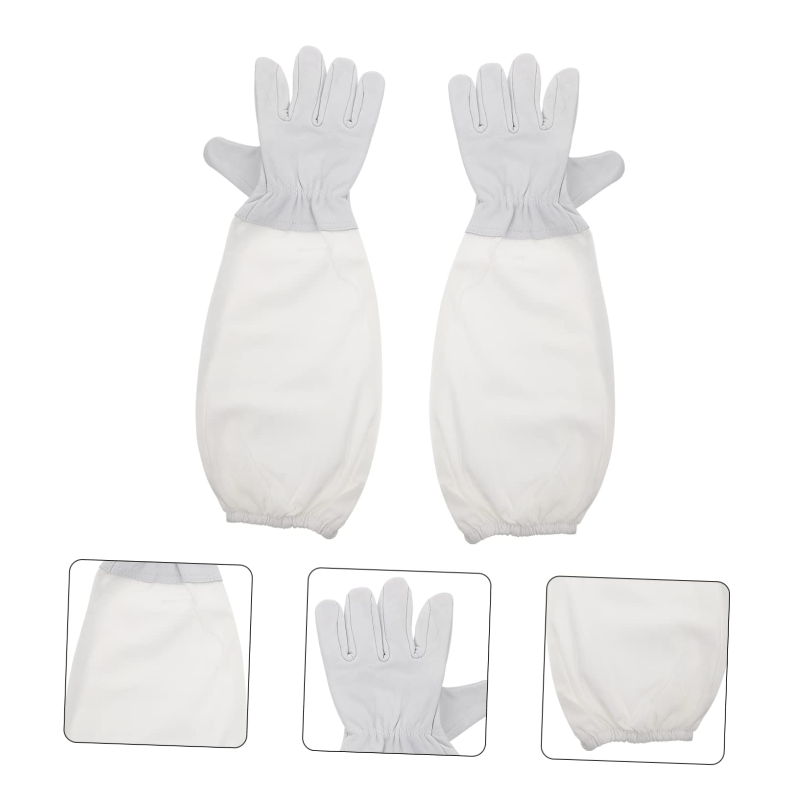 UKCOCO 3 Pares Guantes de Apicultura Resistentes al Guantes Largos de Seguridad para Apicultores Protección Eficaz contra y Abejas Profesional y Duradero