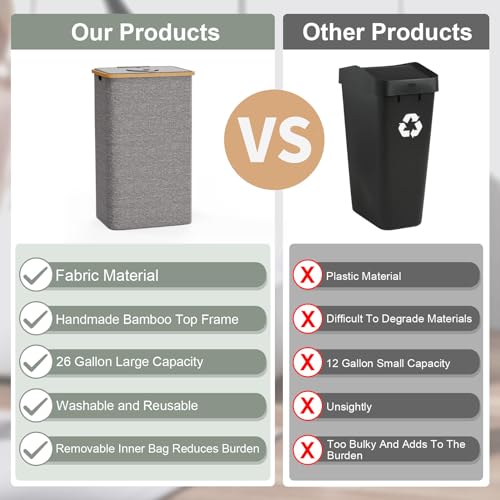 HassoKon Recycling Bin for Kitchen Home, Separate Recycling Waste Bags,100L Recyclable Waste Trash Sorting Organizer for Collecting Empties and Glass Waste,Deposit Bottles,Reusable Waterproof - Image 6