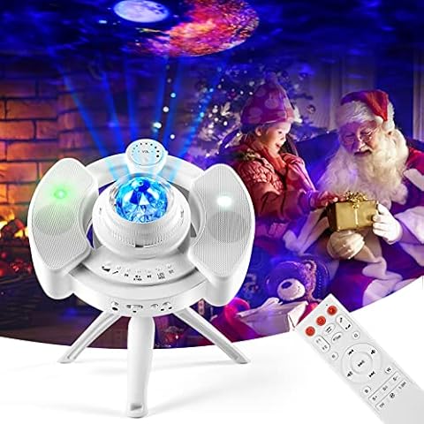 Star Light Projector Joycabin 4 in 1 Galaxy Projector Color Changing LED Night Light with Dual Stereo Music Speaker&Timer Star Sky Light with Nebula Moon Ocean Wave for Kids Adults Room Decoration Cover
