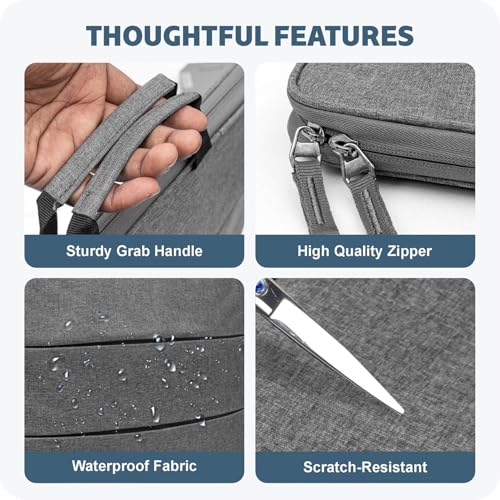 Image of Laptop Sleeve /Pouch /Case /Bag with Handle & Two Front Accessory Pockets - Compatible with Apple, Dell, Lenovo, Asus, HP, Samsung, Mi, MacBook & Notebooks