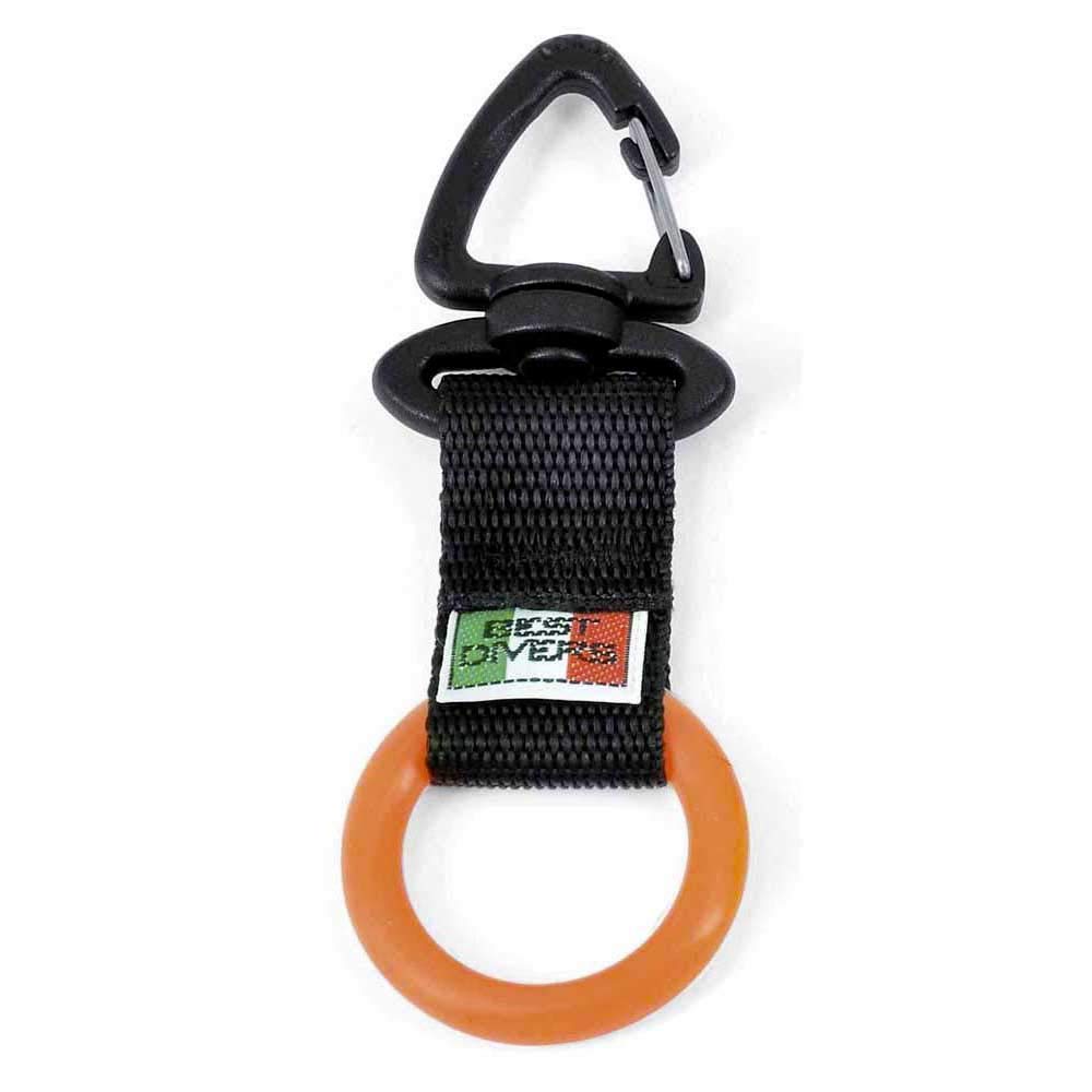 Best Divers Klips pierścień silikonowy pomarańczowy pasek czarny unisex dla dorosłych