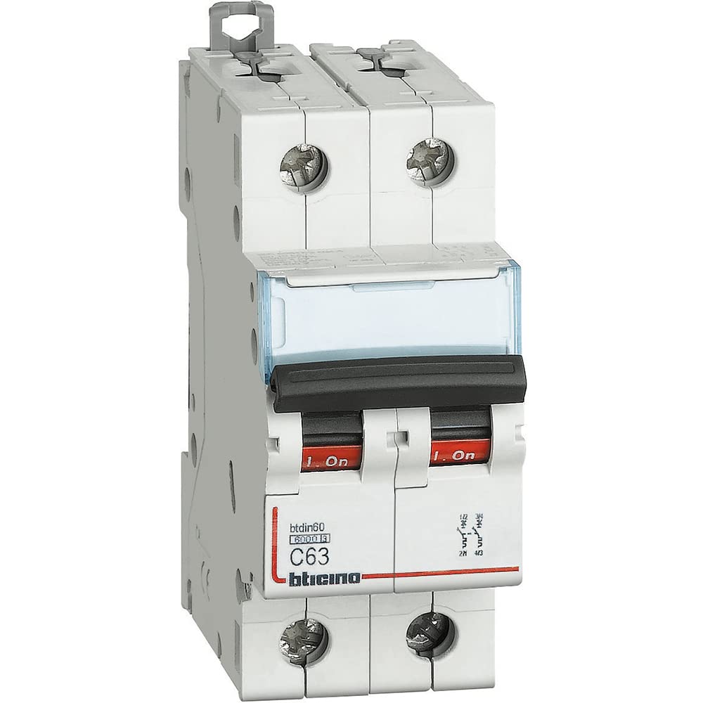 BTicino FN82C63 Interruttore Magnetotermico C63 2P 2M 6kA