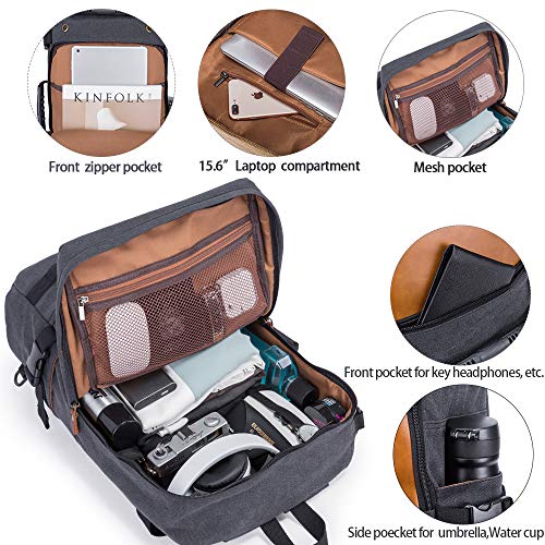 KAKA Backpack Fashion Unisex Travel Backpack Convertible Carry-On Bag Flight Approved Weekender Duffle Backpack Canvas Shoulder Bag Rucksack fit 15.6