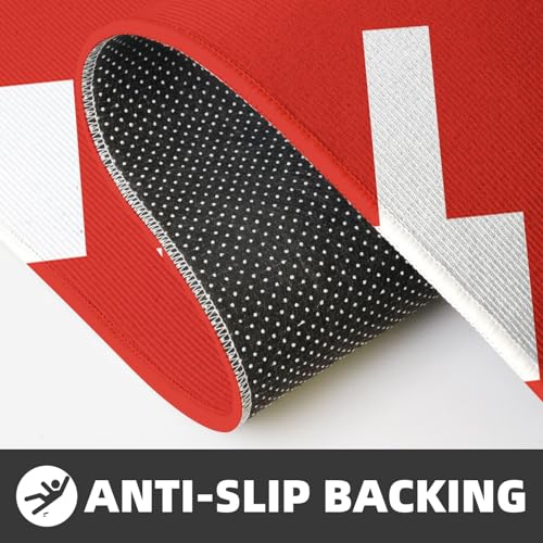 Alfombrillas de cocina para lavandería y recibidor con estampado suizo protector 4