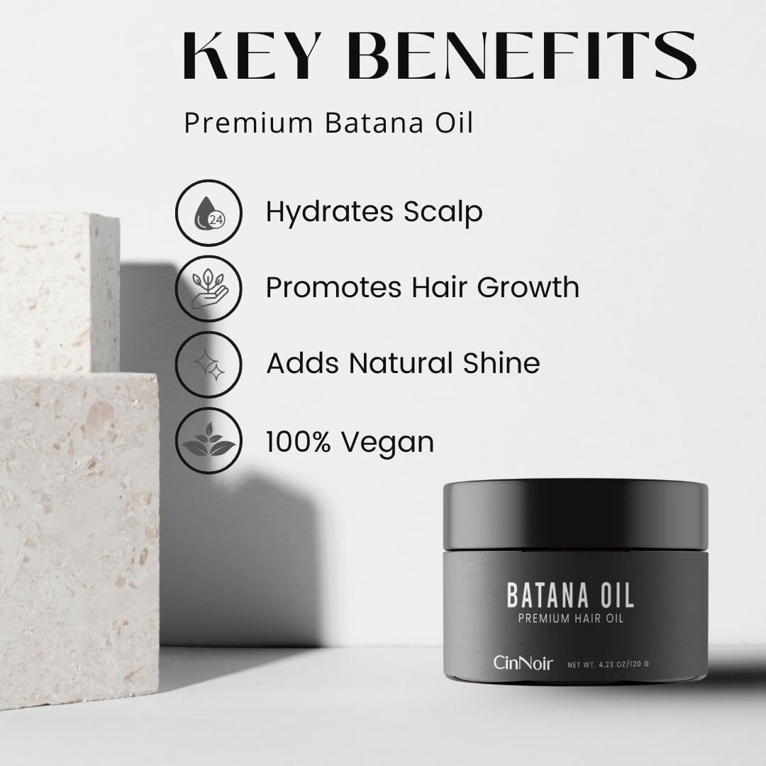 Dr Sebi Batana Oil for Hair Growth, 100% Raw and Organic 4.23 oz, Sourced from Honduras, For Thicker & Stronger Hair, Scalp Mask for Men and Women, Unrefined Batana Oil