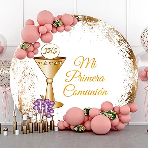 Fondo redondo para primera comunión 6ft miniatura 3