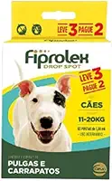 Ceva - Combo Fiprolex Drop Spot Antipulgas para Cães de 11 a 20kg - 1,34ml