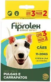 Ceva - Combo Fiprolex Drop Spot Antipulgas para Cães de 11 a 20kg - 1,34ml