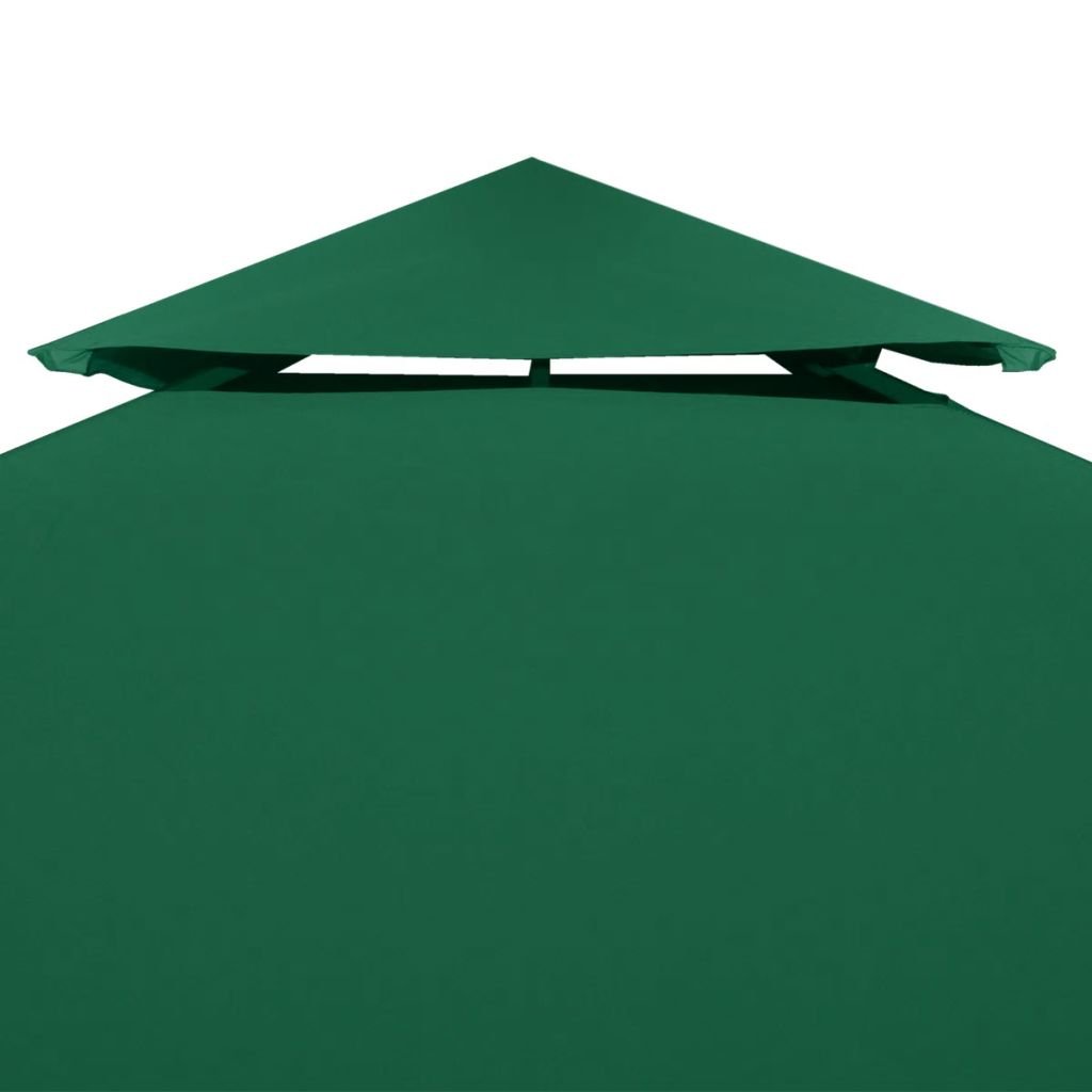 Toit De Remplacement Tonnelle 3x3 M – Imperméable PVC 310 G/m², Vert, Avec Trappe