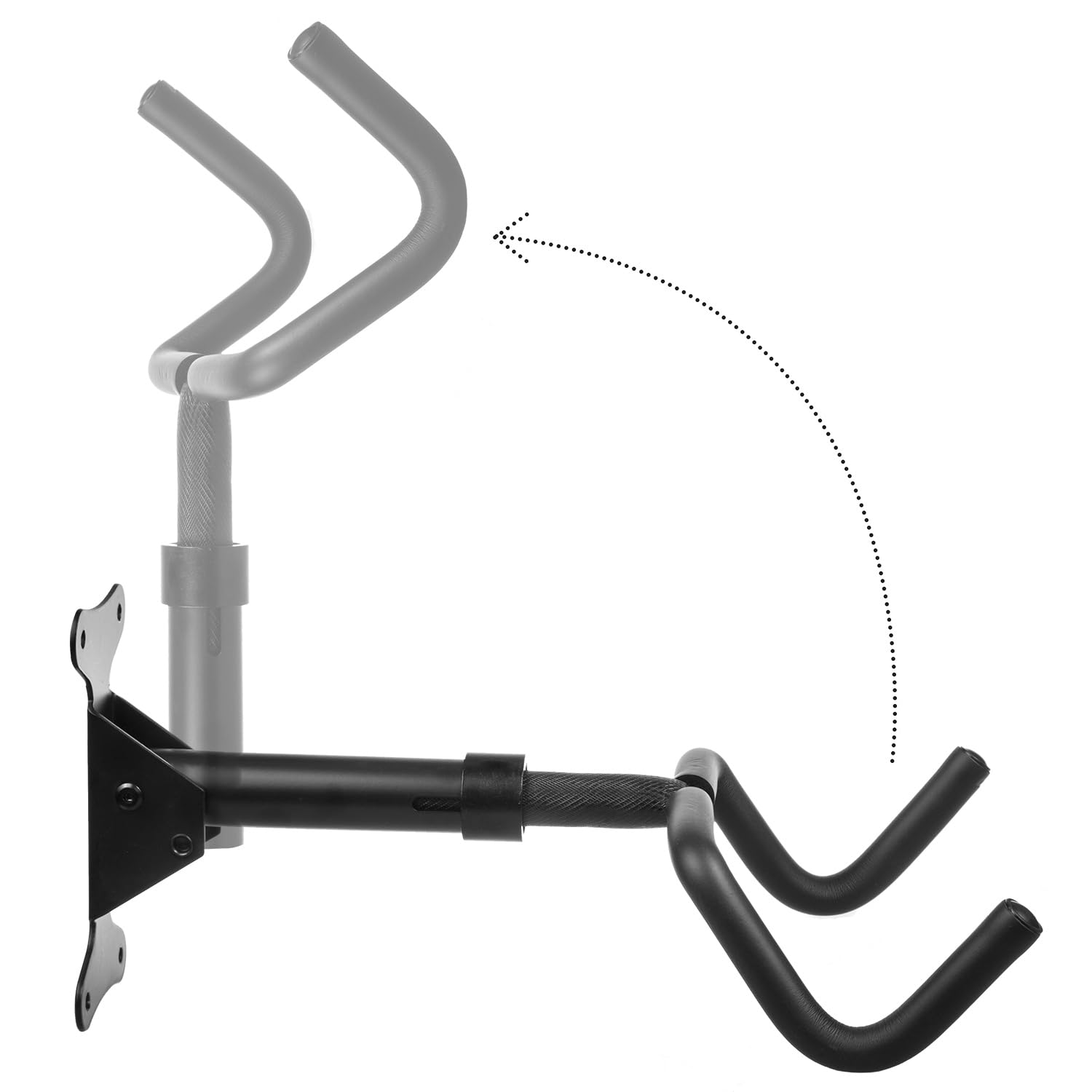 Maclean MC-431 Supporto a parete per bicicletta Portabicicletta orizzontale acciaio 30 kg Pieghevole