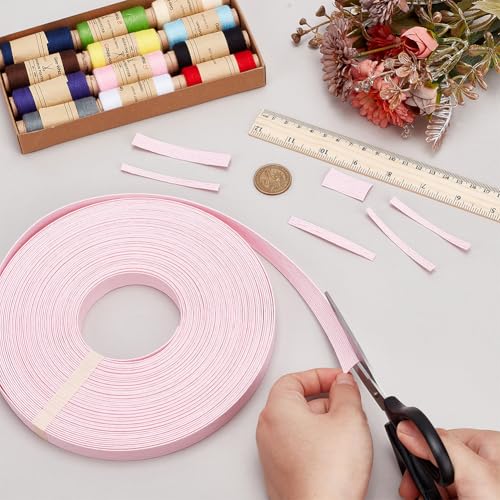MAYJOYDIY Light Pink Paper Rattan Weaving Cane 20m x 16mm, 12-Ply, DIY Art Craft, Home Decor, Flower Bouquets - Image 3