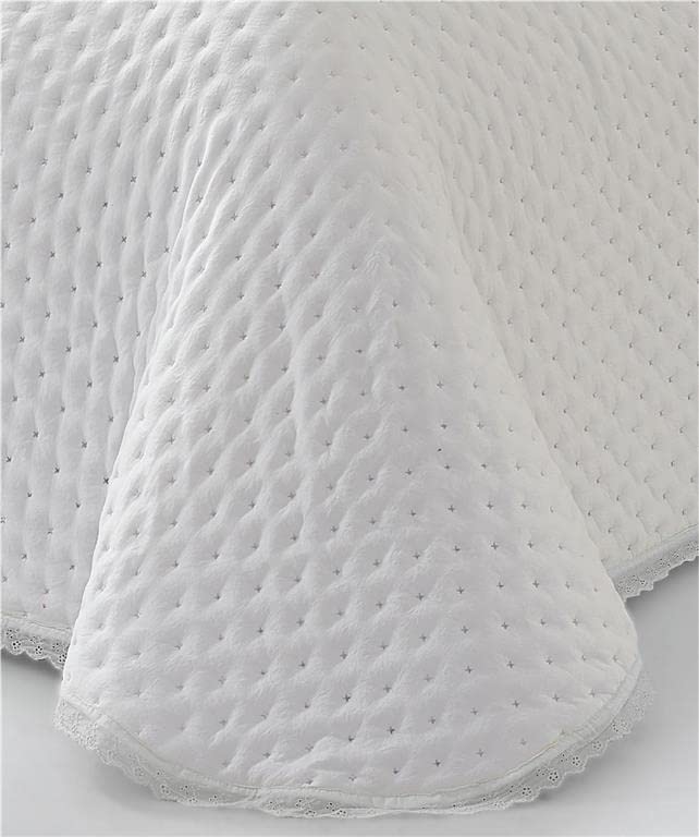 BLANCO NUMERO UNO Colcha BOUTI con Volante Modelo BANEL Clara Vidal Blanca (150)