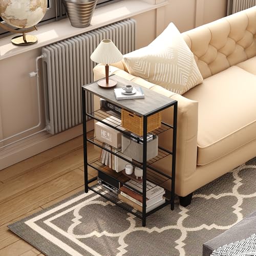 Image of HOMEFORT 5 Tiers Shoe Rack Organizer,23 inch Shoe Storage Shelf for Closet, Shoe Rack for Entryway, Each Tier Fits 3 Pairs, Shoe Stand with Metal Shelves and MDF Top Board, Washed Gray
