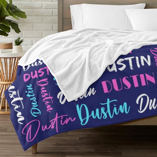 Personalized Blankets for Kids with Names Customized Blankets with Name for Adult Custom Blanket Gift for Birthday Christmas Valentines Day Gift