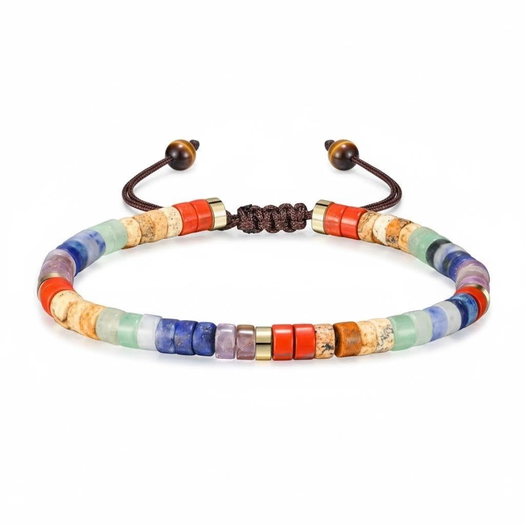 7 Chakra Bracelet, Amethyst Bracelet for Women, Natural Stone Beads for Meditation and Yoga with Seven Chakra Stones, Spiritual Energy Balancing Accessory for Enthusiasts, 1 Piece-image-36