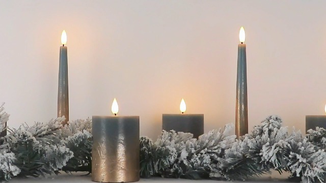 Fanna 4 Oro Plastica Candele LED con Telecomando per Matrimoni, Candele