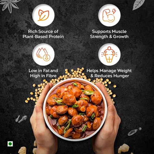 Image of Pushp Brand SOYA Chunks High Protein and Pure Vegetarian, SOYA Wadi (200gm) (Pack of 2)