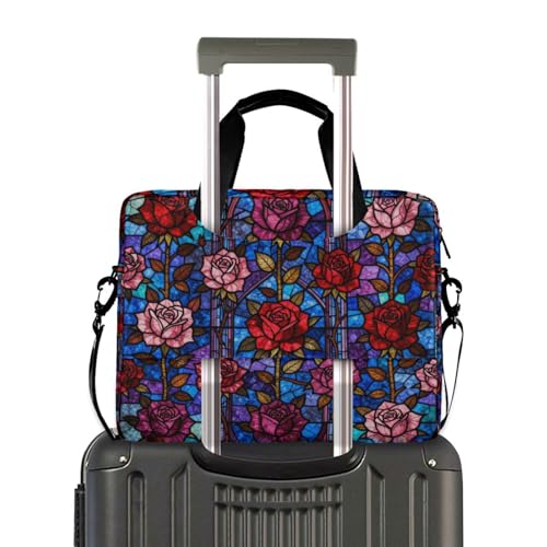 Sacoche ordinateur portable 15,6 pouces rose vitrail porte-documents - 4
