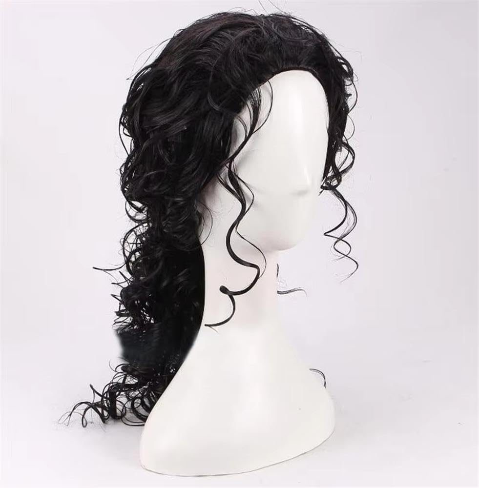 Haarpflege Schwarze Mittellange Lockige Haarperücke Für Frauen Cosplay Party Alltag