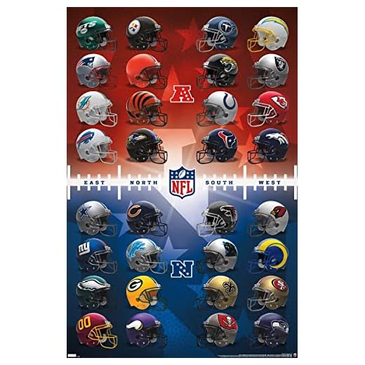 Trends International NFL League - Helmets 21 Wall Poster, 22.375" x 34", Premium Unframed Version