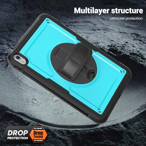 Coque iPad 11 2025 antichoc avec protège-écran et béquille rotative - 4