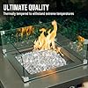 Skyflame 10-Pound Fire Glass for Fireplace Fire Pit and Landscaping, Platinum Reflective, 1/2-Inch #3