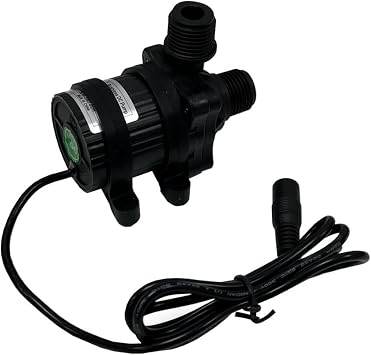 SHYSKY DC40F-1240 Micro Brushless DC Water Pump 12V 14W, 206GPH 13ft, Waterproof, 1/2 inch threaded ports, Safe Low Noise Stable Long-term Work, Submersible or Land Use, For Small cooling, gardening