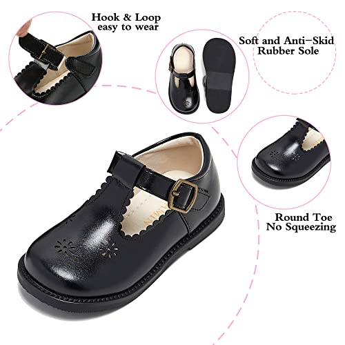 Image of PHIRAMIN Toddler Girl Mary Jane Dress Shoes-Little Girl School Uniform Shoes for Wedding Party