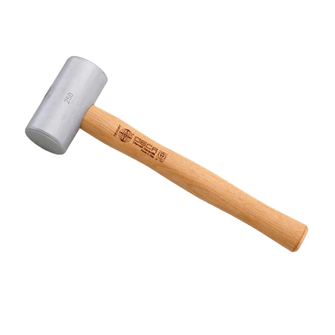 Osca 075H GR 250 g – Alu-Hammer zylindrisch mit Hickorystiel