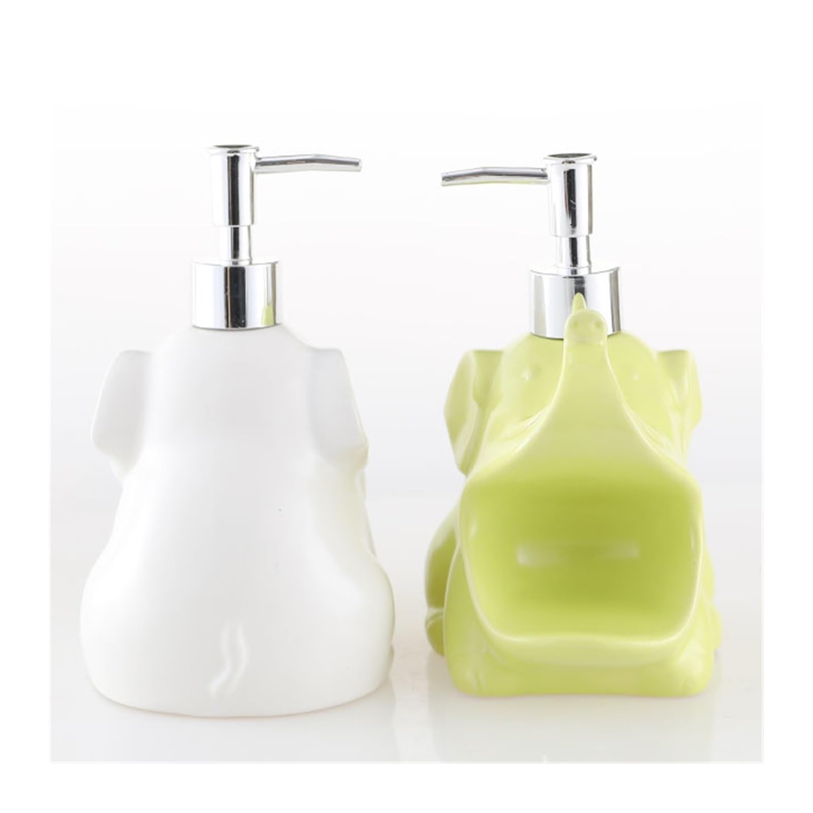 Dispenser di Sapone Dispenser di sapone a forma di elefante, pompa for sapone a tinta unita, bottiglia di sapone in ceramica for detersivo for piatti, shampoo da bagno e altro (600 ml/20,29 once) disp