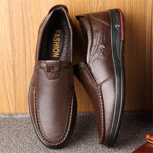 Image of Veslesth Men Business Working Office Shoes Leather Walking Casual Driving Loafers Oxfords Male Luxury Party Fashion Formal Sneakers Comfort Dress Outdoor Working Walking