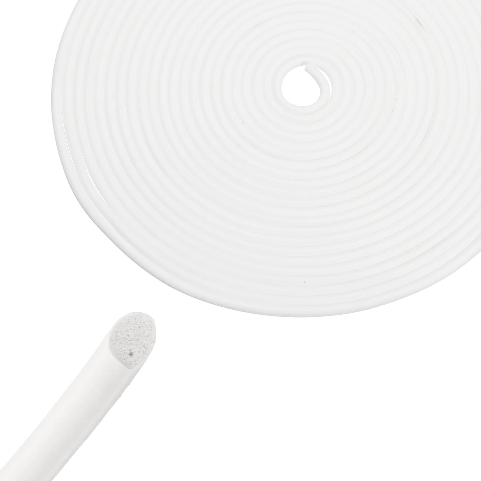 sourcing map Backer Rod, 3mm x 20m Silicone Rubber Foam Caulk Saver, Weather Strip Seal for Sealing Concrete Gaps, Expansion Joints, Crack Filling, Doors, Windows, White โ image 1